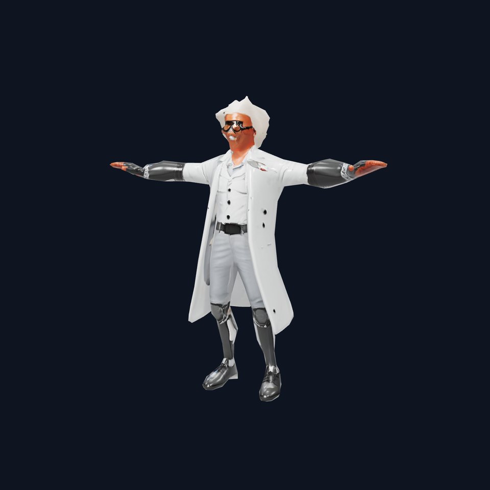 Eccentric Scientist Character model pack